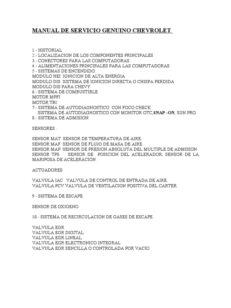 MANUAL GM