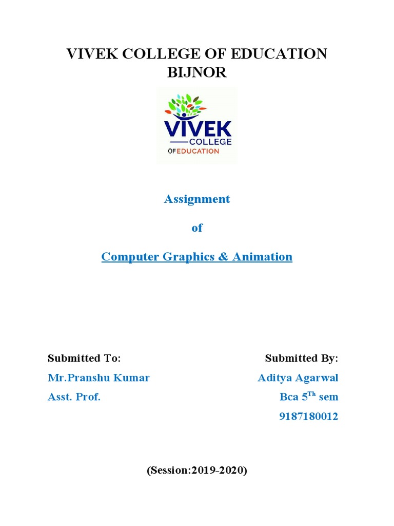 Vivek College of Education Bijnor: Assignment of Computer Graphics ...