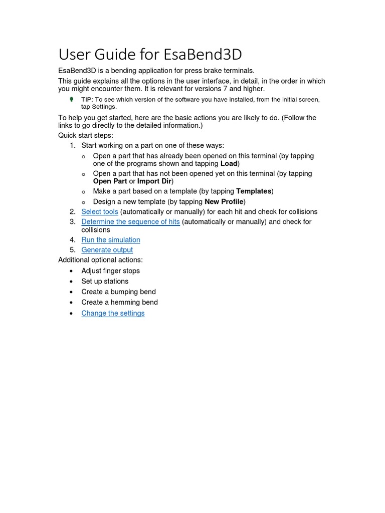 User Guide For Esabend3D | PDF | Icon (Computing) | Computing