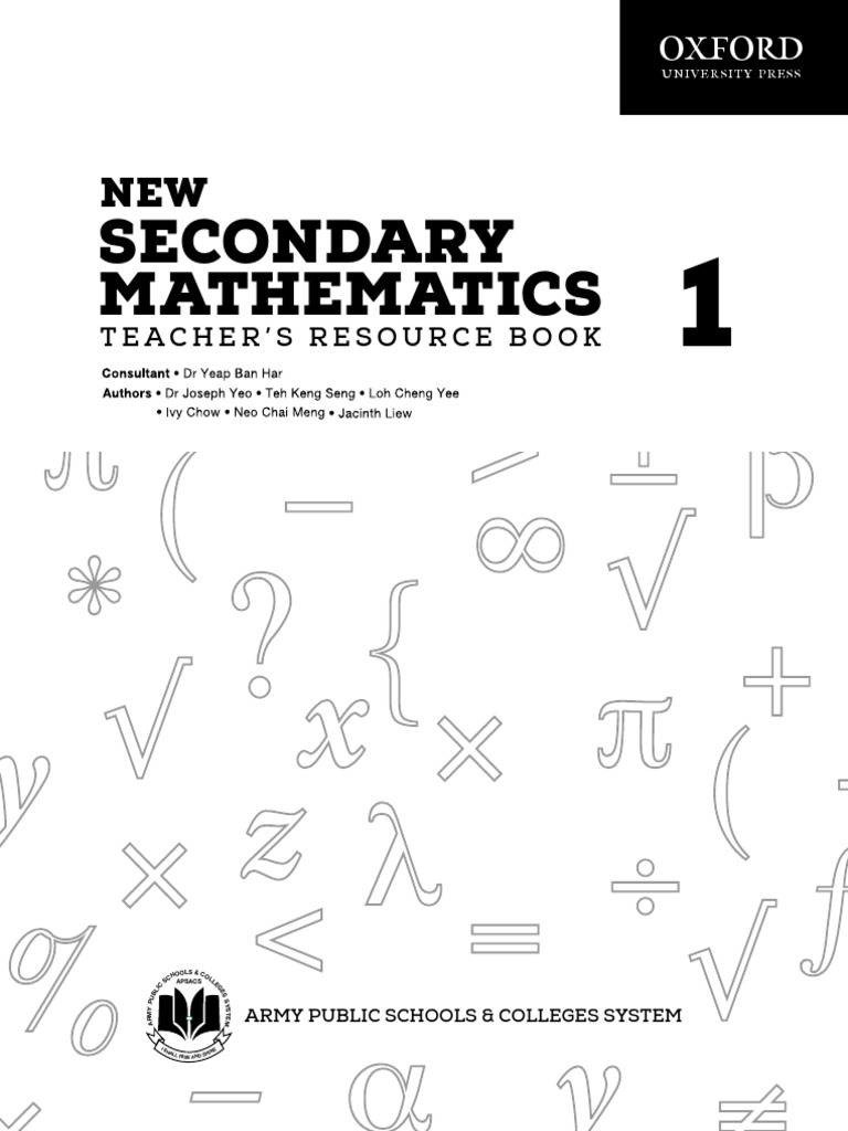 New Secondary Mathematics Teacher Resource Book 1 APSAC PDF
