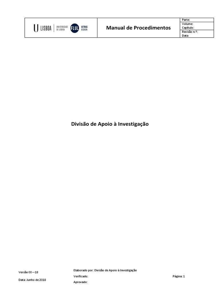 Manual de Procedimentos da DAI 2018 | PDF | Orçamento | Universidade