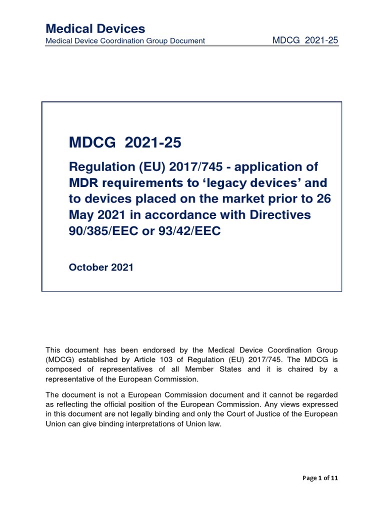 mdcg-2021-25-legacy-devices-pdf-medical-device-european-union