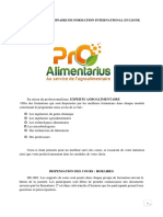 Programme Experts Agroalimentaire