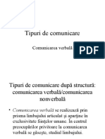 Curs 3 - Tipuri de Comunicare Dupa Structura Verbala-Nonverbala