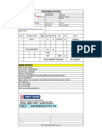 Proforma Invoice: Total Amount To Be Paid Bank Details