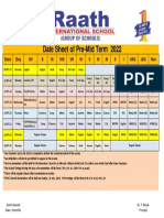 Date Sheet For 1 Term Exams.