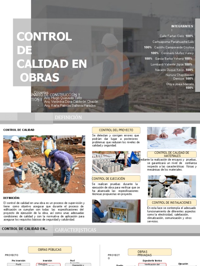 Control de Calidad en Obras de Construcción | PDF | Calidad (comercial ...