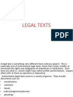 Legal Text Structure and Features