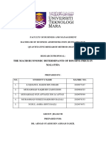 Research Proposal The Macroeconomic Determinants of Housing Price