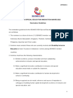 Seameo Sen Special Education Innovation Award 2022 Nomination Guidelines