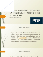 Definiciones Utilizadas en La Contratación de Bienes y