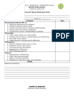 Senior High School Research Report Evaluation Form: Linabuan Sur, Banga, Aklan