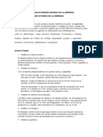 Analisis Del Entorno Externoe Interno de La Empresa