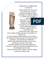 Oracion A La Virgen de La Salud