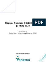 Central Teacher Eligibility Test (CTET) 2020: Central Board of Secondary Education (CBSE)