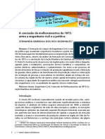 A Comissão de Melhoramentos de 1875 - Entre A Engenharia Civil e A Política