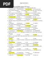 Choose The Word or Phrase That BEST Completes Each Sentence