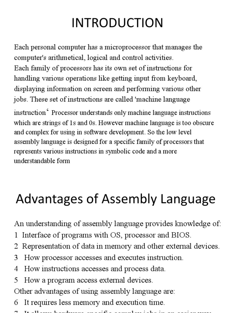 Assembly Language Programming | PDF | Assembly Language | Central ...
