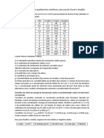 Determinação cinética parâmetros Excel AnaBio