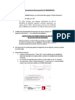 Observaciones Documentos MANANTAY