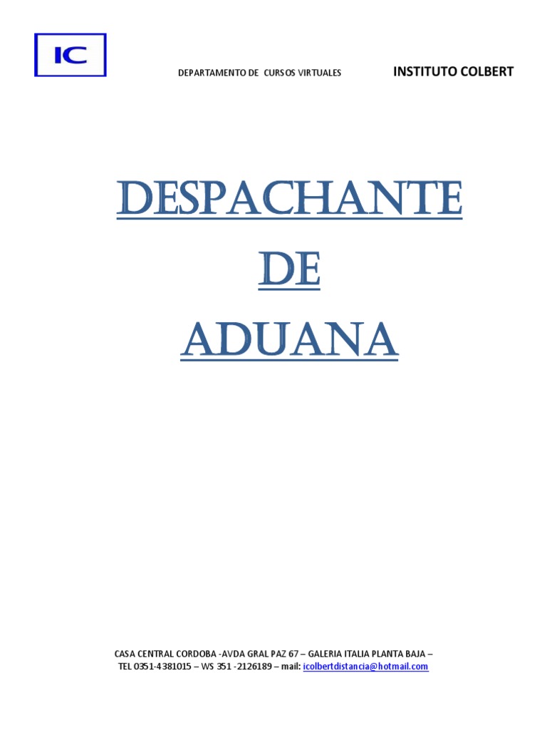 Modulo-1 Despachante de Aduana | PDF | aduana | El comercio internacional