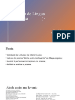 Leitura Do Poema Ainda Assim Me Levanto de Maya Angelou