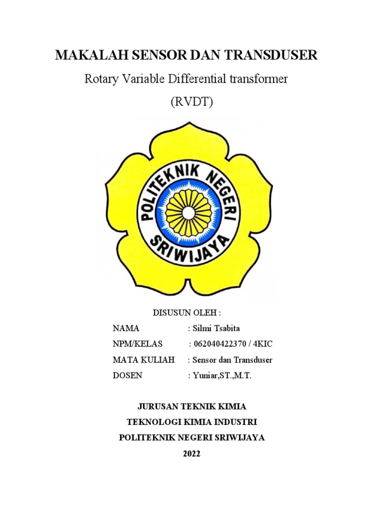 RVDT dalam Sensor dan Transduser | PDF