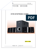 Service Guide for KYE Systems SW-5.1 3005 Speaker System