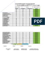 Consolidated Grades For Honors 1st 2nd Sem Stem A