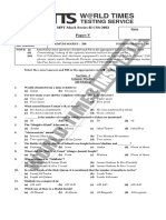 MPT Mock Series-II CSS-2022: Paper-V