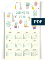 Calendar 2020: April January March February
