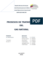 Procesos de Tratamiento Del Gas Natural
