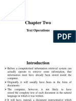 Chapter Two Text Operations Introduction