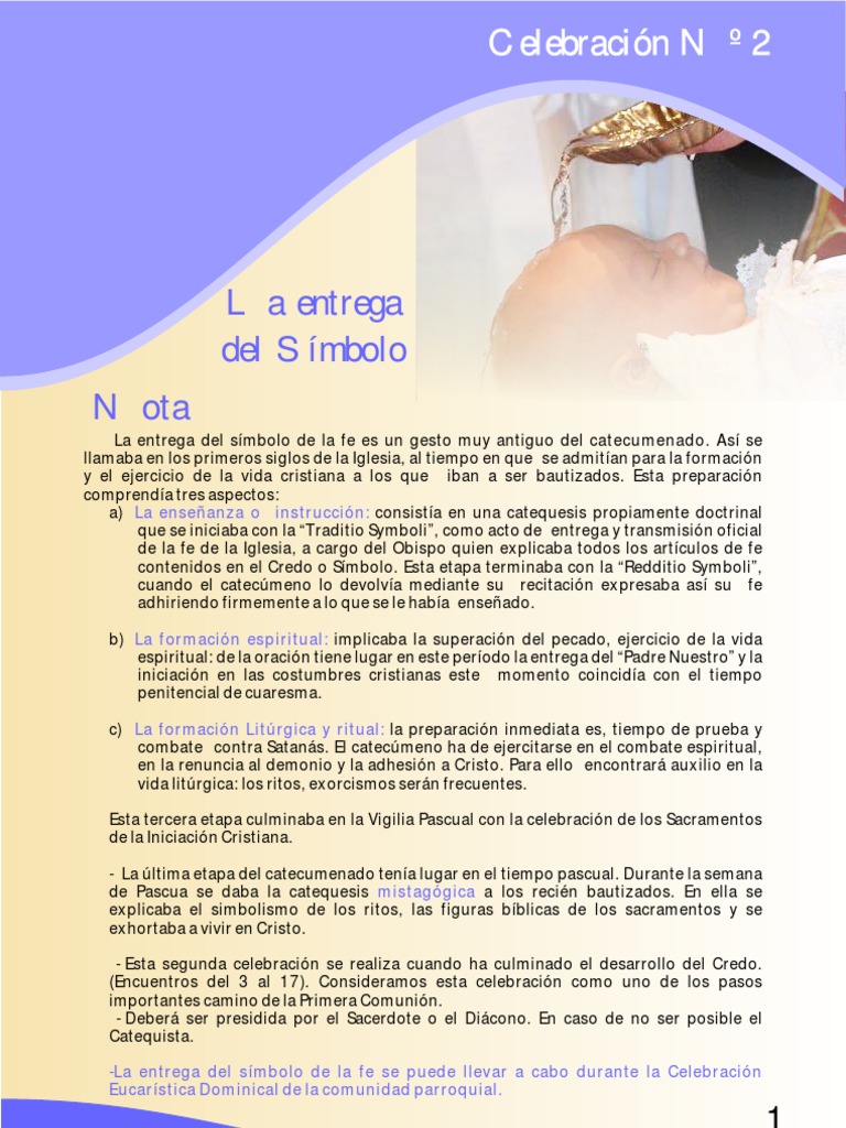 Entrega del Símbolo de la Fe en Catequesis | PDF | Credo | eucaristía