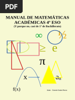 Manual de Matemáticas 4º Académicas (Y Casi 1º Bachillerato)