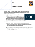 Fire Watch Guideline: Office of The State Fire Marshal