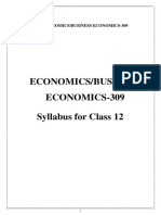 Economics/Business Economics-309 Syllabus For Class 12