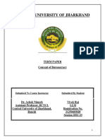Central University of Jharkhand: Term Paper Concept of Bureaucracy