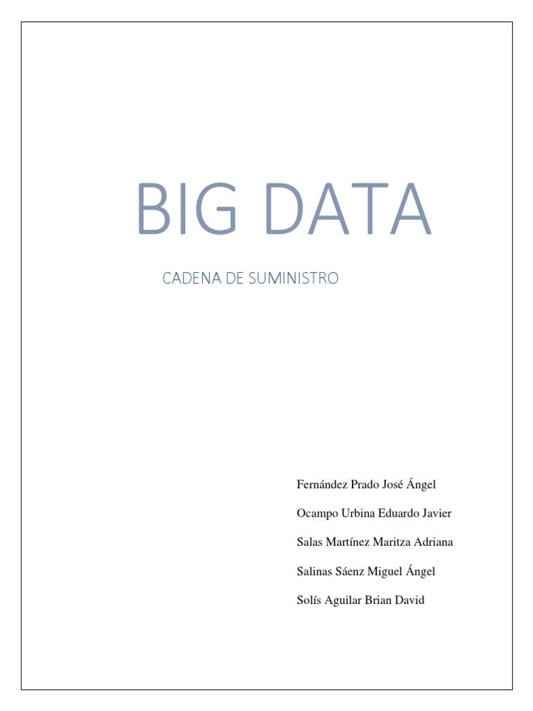 Big Data en la Cadena de Suministro | PDF | Big Data | Logística