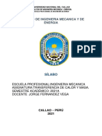 SILABO DE TRANSFERENCIA DE CALOR y MASA-2021A-FERNANDEZ