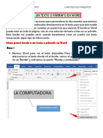 Borde A Un Texto o Párrafo en Word