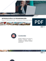 Introducción A La Programación: Clase 2: Microsoft Excel - Funciones y Fórmulas Básicas