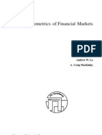 The Econometrics of Financial Markets: John Y. Campbell Andrew W. Lo A. Craig Mackinlay