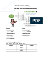 Actividad de Sinónimos y Antónimos 2º - 2