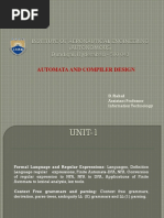 Automata and Compiler Design: D.Rahul