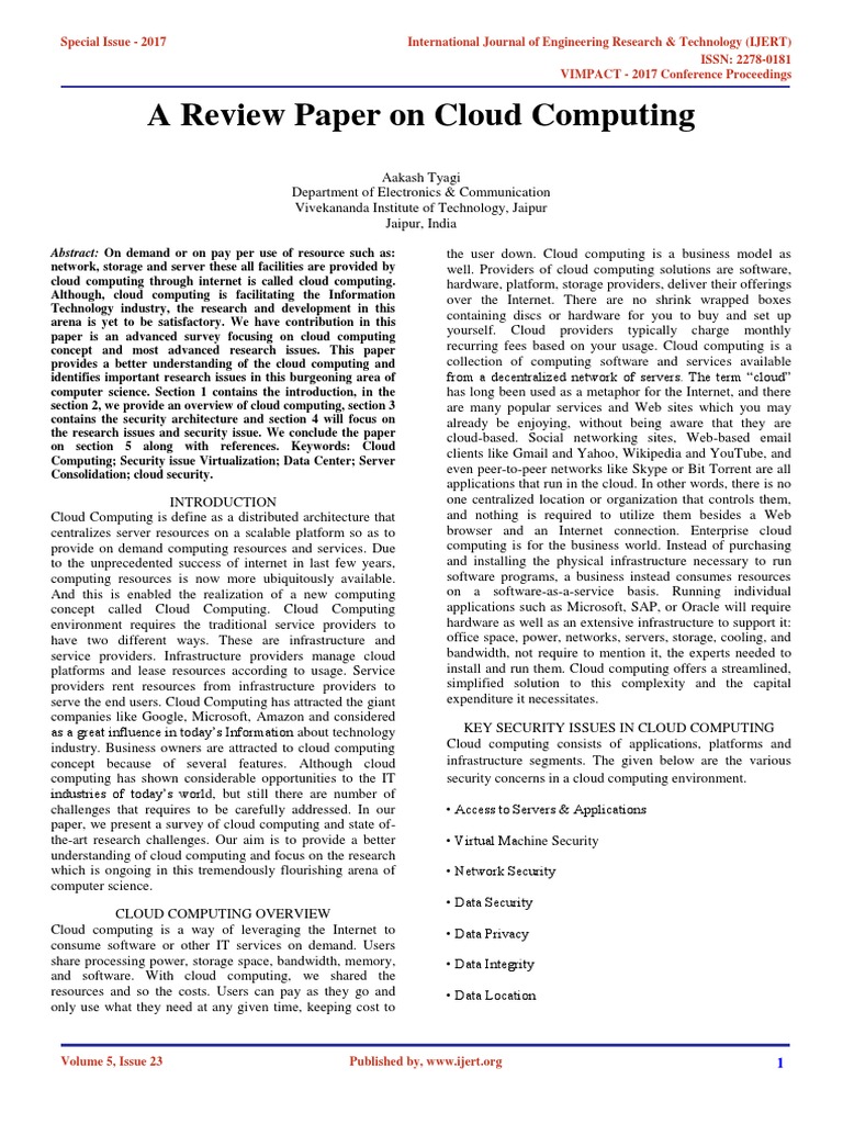 sample research paper on cloud computing