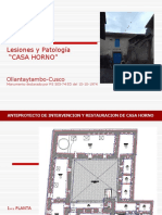 Lesiones y Patología "Casa Horno": Ollantaytambo-Cusco