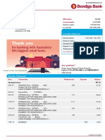 Bendigo Bank Statement