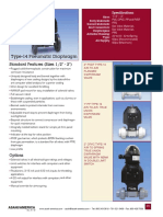 Type-14 Pneumatic Diaphragm: Standard Features (Sizes 1/2" - 2")