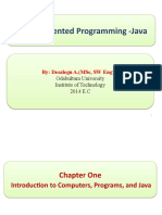 Object Oriented Programming - Java: By: Desalegn A. (MSC, SW Eng'G)